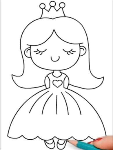 Easy Cartoon Bride Drawing for Kids | Fun & Cute Tutorial