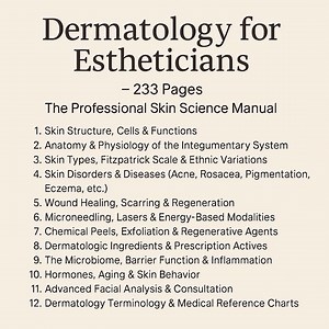 Esthetician's Dermatology Manual: Integrative Skin Science E-book (pdf audio) - Etsy