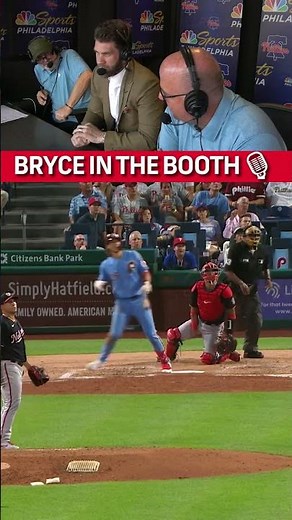 Bryce Harper's best moments in the booth🎙️ #shorts