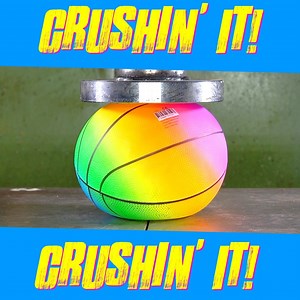 693K views · 61 shares | The hydraulic press makes the balls BUST for the most PERFECT pop! 朗 | Crushin' It | Facebook