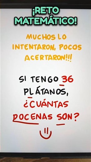 Math challenge 👍 If I have 36 bananas, how many dozen is that? 🍌 #mathematics #math (▶3495)
