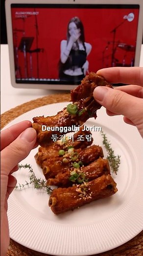 Korean braised pork back ribs