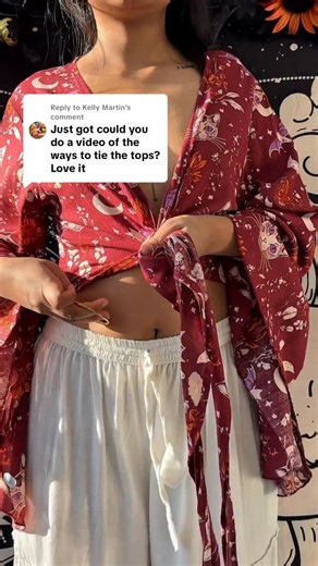 🌸Boho/ Hippie Fashion, Jewelry & Accessories | “Different ways to tie our wrap top.” #catprint #styling #wraptop | Instagram