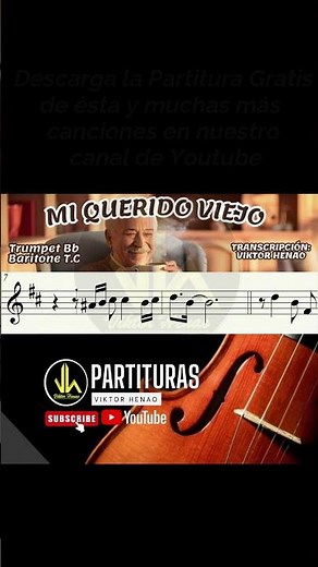 🎼 MI QUERIDO VIEJO #trompeta #viktorhenao #partiturasgratis #partituras