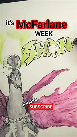 #Sketchbook Drawing Concepts: #McFarlaneWeek #RubberDuckyIdea #HellSwan
