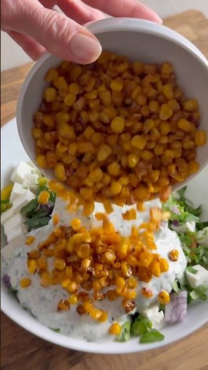 Crunchy Corn Feta Salad 🥗
