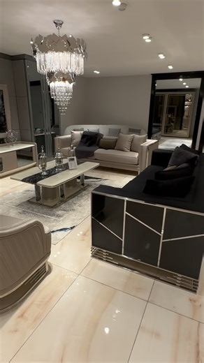 Shine in Style with Our Silver Living & Dining Room Set – Modern Sofa, TV Unit, Console, Table & Chairs for a Luxurious Home Makeover! #SilverFurniture #LuxuryHomeDecor #ModernLivingRoom #DiningRoomSet #InteriorDesign | By Selim Furniture