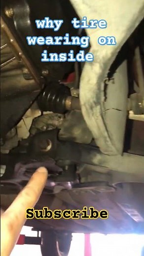 why tire wearing on inside #wheelalignment #suspension #tyrewear #dubai #uae #carslovers