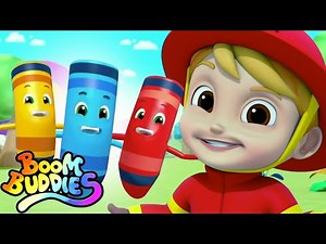 The Colors Song | Learn Colors with Crayons | Nursery Rhymes and Baby Songs with Boom Buddies