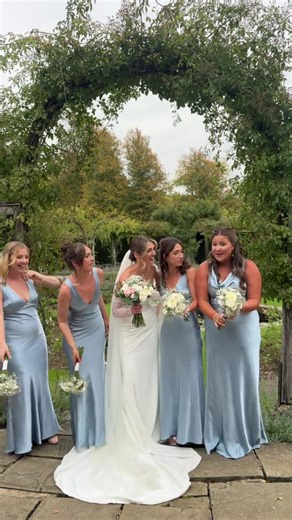 my beautiful bridesmaids 🩵 I am so lucky. #wedding #fyp #weddingtok #bridesmaids #bestfriends @Backstage Bridesmaids