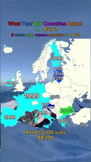 When did European countries adopt the Euro? (1999–2026)