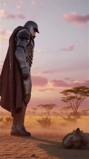 Armour Man Saving Poor Lion 🦁