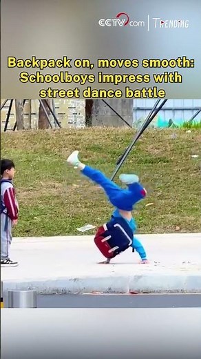 Backpack on, moves smooth: Schoolboys impress with street dance battle