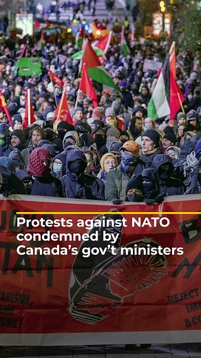 71K views · 2.5K reactions | Canada’s gov't has condemned anti-NATO protests in Montreal that turned violent on Friday as ‘anti-Semitic’. Protesters called for Canada to withdraw from the Western military alliance due to its ‘complicity’ in Israel’s alleged war crimes in Gaza and Lebanon. | Al Jazeera English | Facebook
