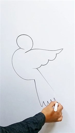 flying bird drawing#drawing #art #youtubeshorts #shortsfeed #trending #shorts #diy #draw