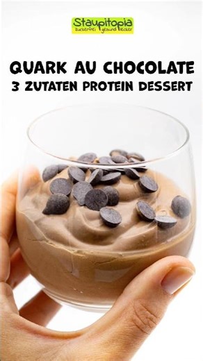 Quark au Chocolate | Schnelles 3-Zutaten Protein Dessert ohne Zucker 🍫