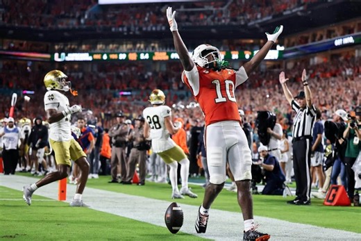 Miami outlasts Notre Dame in thriller: Two new QBs, one wild catch and a top-10 win at last