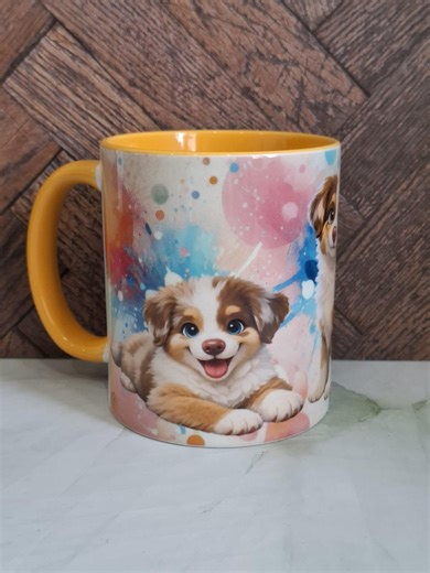 Cartoon Australian Shepherd Mug - for Dog Lovers - Gift Idea for a Pet Mum - 11 Oz Ceramic Mug - Etsy