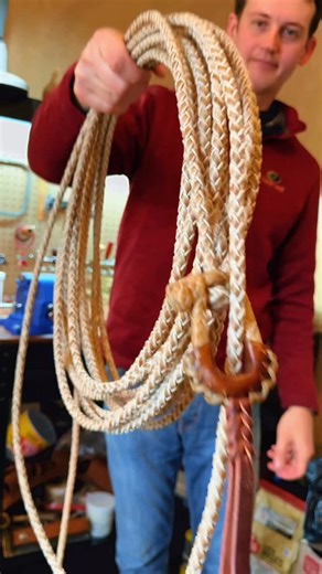 Scott Gore Rawhide on Instagram: "Finishing touches on a Rawhide Reata or Riata #leathercraft #leatherwork #leatherworking #leathercrafting #leathercrafts #craft"