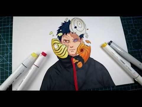 Obito Uchiha ( Tobi) drawing. Easy to draw.