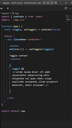 Utiliser le "Short Circuit Operator" avec React.