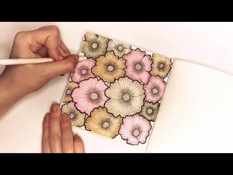 Zentangle flowers for beginners 🔸Zenart🔸Zendoodle
