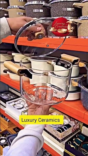 Luxury Glass Pot Unboxing & Review 🪵🥘 #luxuryceramics #kitchenware #aesthetic