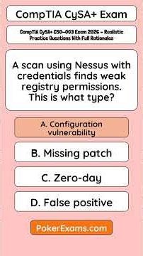 CompTIA CySA+ CS0 003 Exam 2026 Realistic Practice Questions With Full Rationales