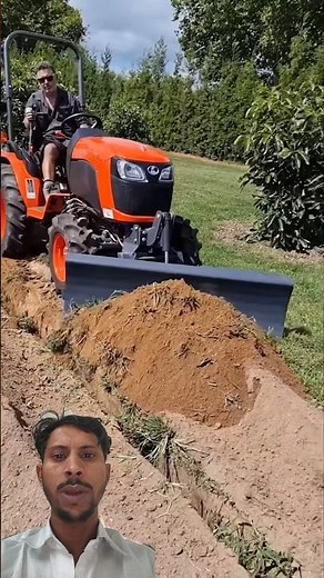 ￼ Mini 4x4 tractor loader ka kam karte hue #farming #kubota #tractor #construction #facts #shorts