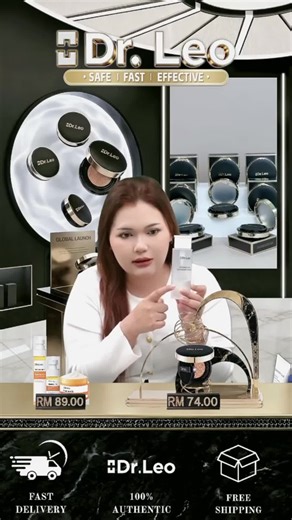 [NEW LAUNCH] Dr.Leo Must-have Makeup 2PCS DermaGlow Duo : Velvet Matte Cushion High Coverage Weightless Feel . Ultra Fine Mist 35 Micron Setting Spray All Day Wear Oil Control . Aqua-Micellar Dissolve Tech 200ml Gentle Cleasing Water