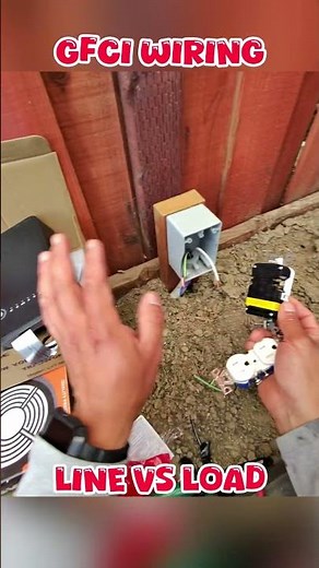 How to wire a GFCI receptacle #gfci #howto #diy #viral #shorts #electrical #homeimprovement