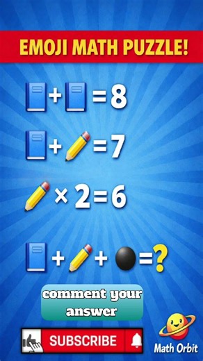 Only 1% Can Solve This Emoji Math Puzzle 😱 | Brain Test Challenge