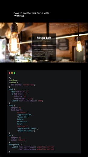 coffe website with css #html #htmlcss #javascript #java #fyp #foryour #coffe