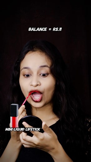 Rs.100💸 Cherry🍒Cola Lips👄Challenge‼️ #shorts #ytshorts #makeup