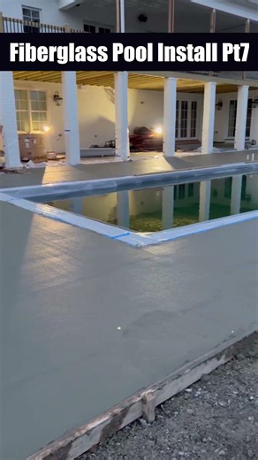 Fiberglass Pool Install Pt7 🌙 Night Pour & Finishing Touches!