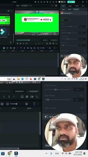 How to Remov Green Screen by Filmora Software #shorts