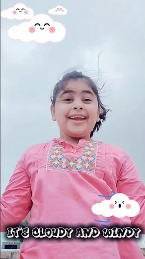 It's Cloudy, Raining & Sunny! 🌦️ Fun Weather Song for Kids #shorts