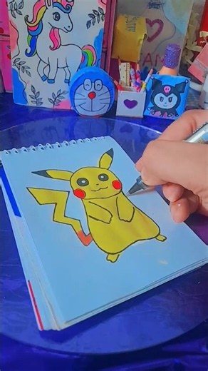 How to draw Pikachu easily 🥰✨️ #diy #drawing #pikachu #painting #viral #shorts #fypシ fyp