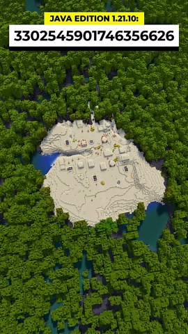 Minecraft seed: Desert village surrounded by mangrove swamp | Unique exploration