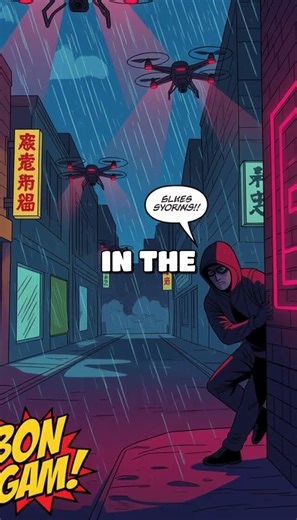 Neon Rebellion: A Cyborg's Fight for Humanity in a Dystopian Cityscape