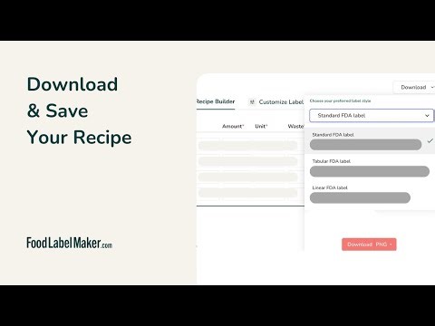 How to Download and Save Your Recipe | FoodLabelMaker Tutorial