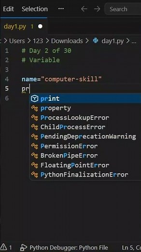 Python for Beginners: Day 2/30 #python
