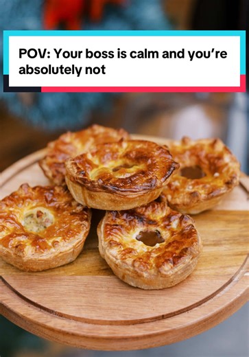 When we get huge orders like 1000 pies, Chef Michael doesn’t stress, because the “somehow” always has it under control. 😅 That means lots of rolling, shaping, and baking happening behind the scenes. These pies will be ready before you know it. Want to add to the pie count? Grab a savoury pie at our Queen location or a sweet pie at any of our three shops! 🥧 #pies #torontofood #torontotiktok #torontolife #fyp