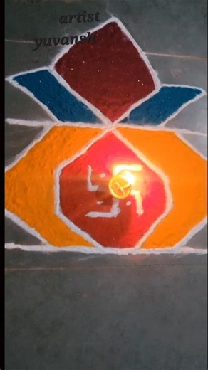 “🪔 Easy Diwali Rangoli Design for Beginners | Step-by-Step Tutorial”