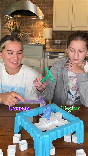 1.2M views · 14K reactions | Don't Break the Ice Challenge!!! Lauren vs Taylor! #competition #challenge #familytime #familyfun #family #partygames #familygamenight | Klem Family | Facebook
