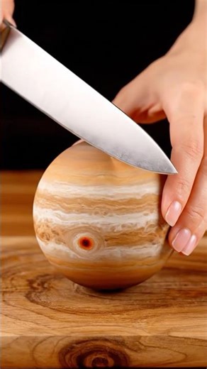 ASMR Slicing Planet Jupiter ☁️ | Relaxing Cutting Sounds & Glowing Core Reveal #asmr #jupiter