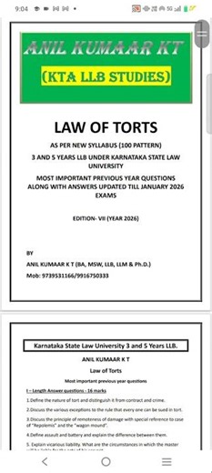 KSLU 3 and 5 years LLB all subjects notes are available contact 9916750333/9739531166