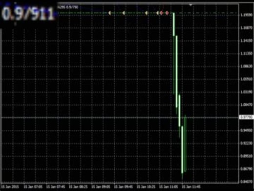 ユーロ/スイスフラン（EUR/CHF） 1.2絶対防衛線が崩壊したときの様子