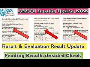 IGNOU Results Update 2022 IGNOU Evaluation result update 2022 ignou date sheet and Hall Ticket 2022