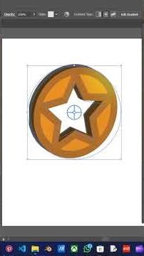 3D Logo Design in 60s | Inflate Effect in Adobe Illustrator #Shorts